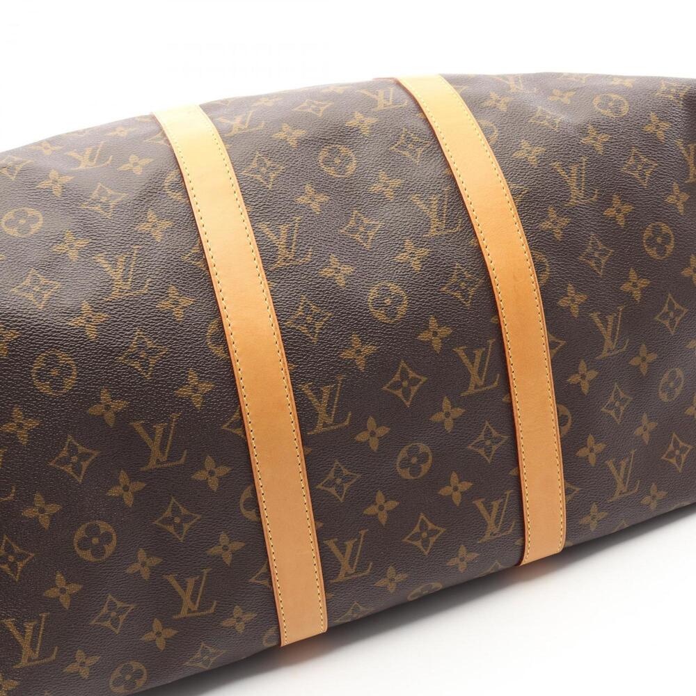 LOUIS VUITTON Brown Monogram Leather Keepall 50 Boston Bag - Picture 6 of 9